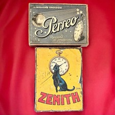 2 Scatole Cartone Ricambi Orologi Zenith Perseo  1920