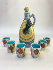 CERAMICA DI ALBISOLA ALBISSOLA SERVIZIO DA LIQUORE DI NICOLAY DIULGHEROFF M.G.A.