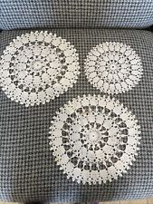 Set 3 Centrini Uncinetto Fatto A Mano