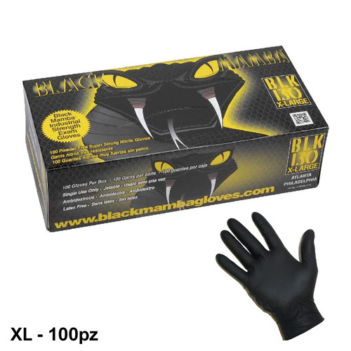 Guanti black mamba nitrile - black,