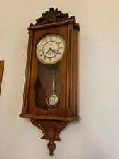 Orologio a pendolo da parete, Astra, anni '80, color noce