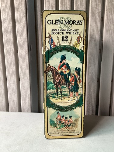 Glen moray empty whiskey tin - glen,