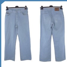 Holiday Pantalone Da Uomo 50 W36 L Large Azzurro Blu Gamba Dritta Cotone Regular