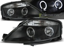 Coppia di Fari Anteriori per Citroen C3 2002-2009 Angel Eyes Neri IT LPCI06-ED X