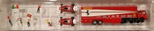 BREKINA 58575 FIAT 691 T Truck Team Ferrari +6  Figure + 2 macchine F1 scala H0