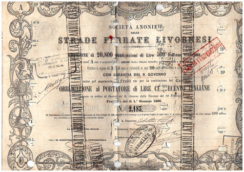 1860 strade ferrate livornesi - ferrate,