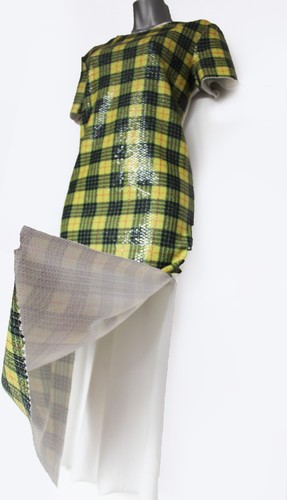 Abito midi zara giallo bianco - abito,