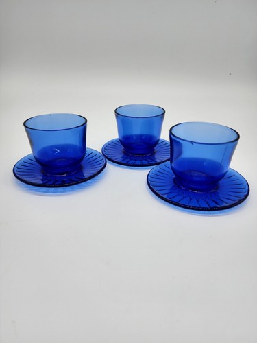 Tazze senape vintage blu