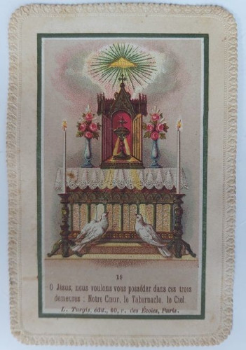 Santino holy card - santino, merlettato