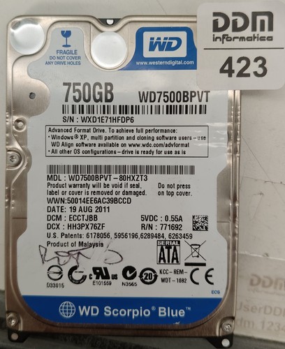 Pcb per wd7500bpvt 80hxzt3 - per, wd