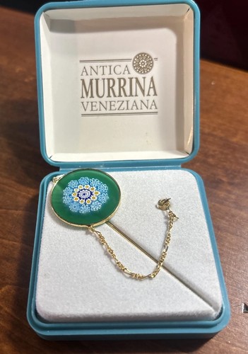 Antica spilla bastone murrina - spilla,