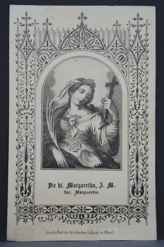 Heiligenbild margaretha - heiligenbild,