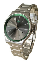 Orologio SWATCH GREEN GRAPHITE SS07S128G skin irony ultrapiatto acciaio 42 mm