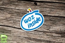 NEW | 1x STICKER “Woz inside“ | Colors | Retro Geek | Apple ][ //e IIc 2 Wozniak