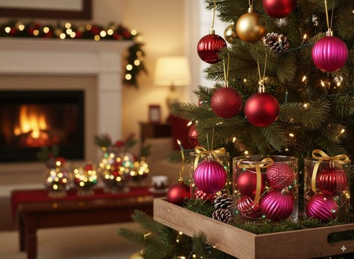 Set palline natale rosse - set,