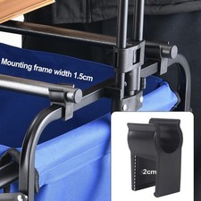 Carrello da campeggio in plastica carrozza da tavolo nero carro da campeggio sti