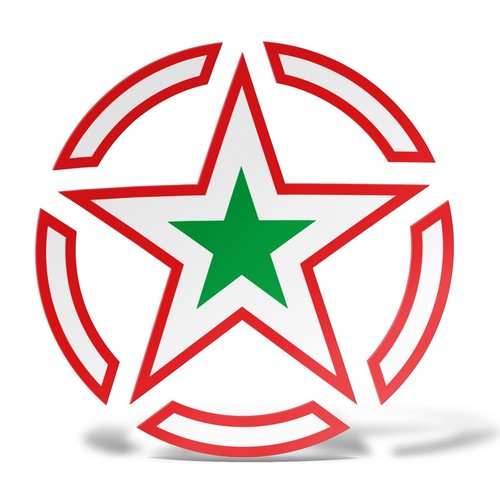 Sticker stella militare - sticker,