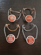 Birra Nazionale + Birra Cervisia Tappi Meccanici Ceramica Pubblicitari D'epoca 