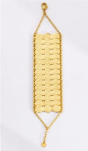Bracciale maglia monete tono