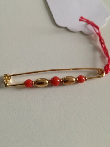 Spilla oro 18k corallo - in,