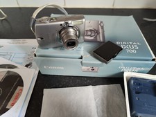 Canon Ixus 700 7,1 megapixel fotocamera digitale compatta in scatola + batteria extra + CCD SD 8 GB