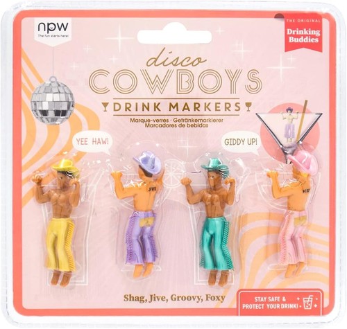 Disco cowboys drinking - cowboys, buddies