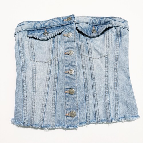 Top bustier zara - denim, con