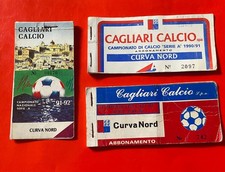 Set 5 Abbonamenti e 4 Biglietti Vintage ,Usati , Cagliari Calcio