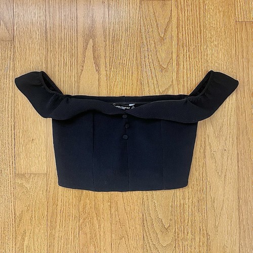 Bershka crop top nero - , scollato