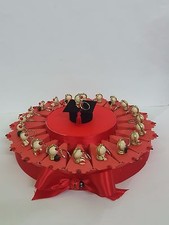 TORTA LAUREA BOMBONIERE MAPPAMONDI ASSORT.  PORTACH +BIGLIETTINO DA 20 FETTE