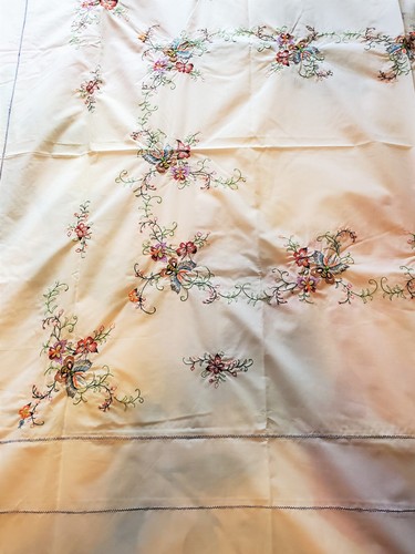 Lenzuolo vintage ricamato - , con