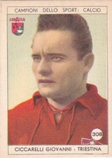 Figurina calciatori CICCARELLI GIOVANNI - TRIESTINA N.308 Ed. LAVAZZA 1951 orig.