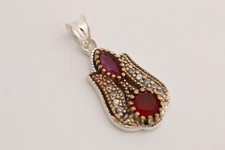 Ciondolo topazio rubino forma