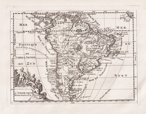 Mappa dell america del - del, sud