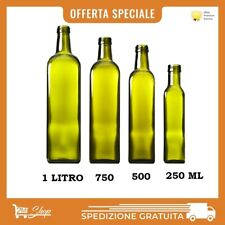 BOTTIGLIE VERDI MARASCA VETRO PER OLIO CON TAPPO DIVERSE MISURE DA 250 ML A 1 LT