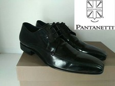 PANTANETTI Francesina Scarpa Elegante Uomo Lacci Nero MADE IN ITALY N°41,5 NUOVO