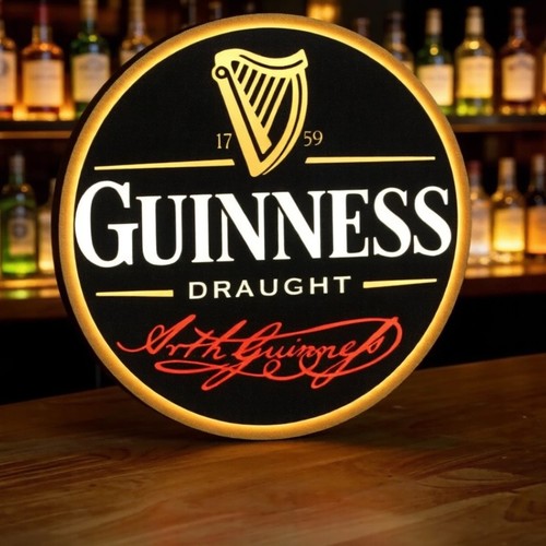 Insegna logo guinness stampato - guinness,
