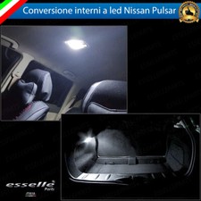 KIT FULL LED INTERNI PER NISSAN PULSAR PLAFONIERA POSTERIORE + BAGAGLIAIO 6000K