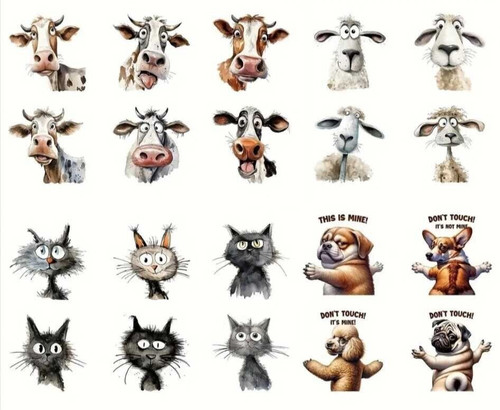 Adesivi tazza animali - adesivi,