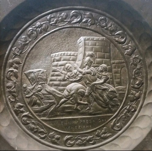 Grande piatto antico bronzo - grande,