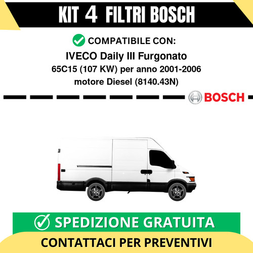 Kit bosch filtri tagliando - bosch,