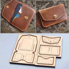 Porta passaporto artigianale in pelle portafoglio taglio fustelle coltello stampo 15x10cm