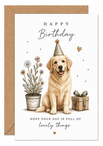 Biglietto golden retriever - biglietto,