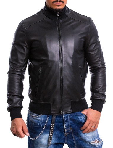 Bomber uomo vera pelle - in,