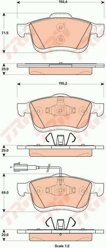 Pastiglie freno anteriori - freno, fiat