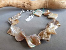 ???BRACCIALE DONNA PIETRE NATURALI MADREPERLA BIANCO AVORIO. CM. 21. N. 91?