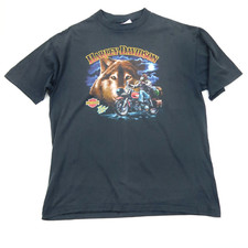 T-shirt Harley Davidson vintage anni 90 punto singolo J P Cylces TG XL (M5350)