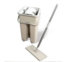 Flat Mop Mocio Lava Pavimenti Automatico e Salvaspazio con Panno in Microfibra