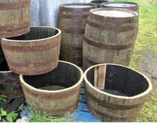 Fioriera mezza botte whisky
