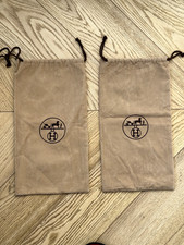 HERMES: n. 2 eleganti buste porta sandali o scarpe nuovi in vellutino